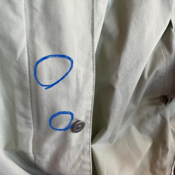 London Fog Light Green Women’s Trench Coat Detachable Hood Medium Raincoat Long - Picture 12 of 12